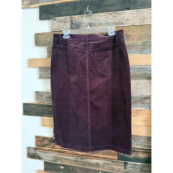 J Jill NWT Slit-Hem Corduroy Skirt sz 8 - Picture 3 of 11